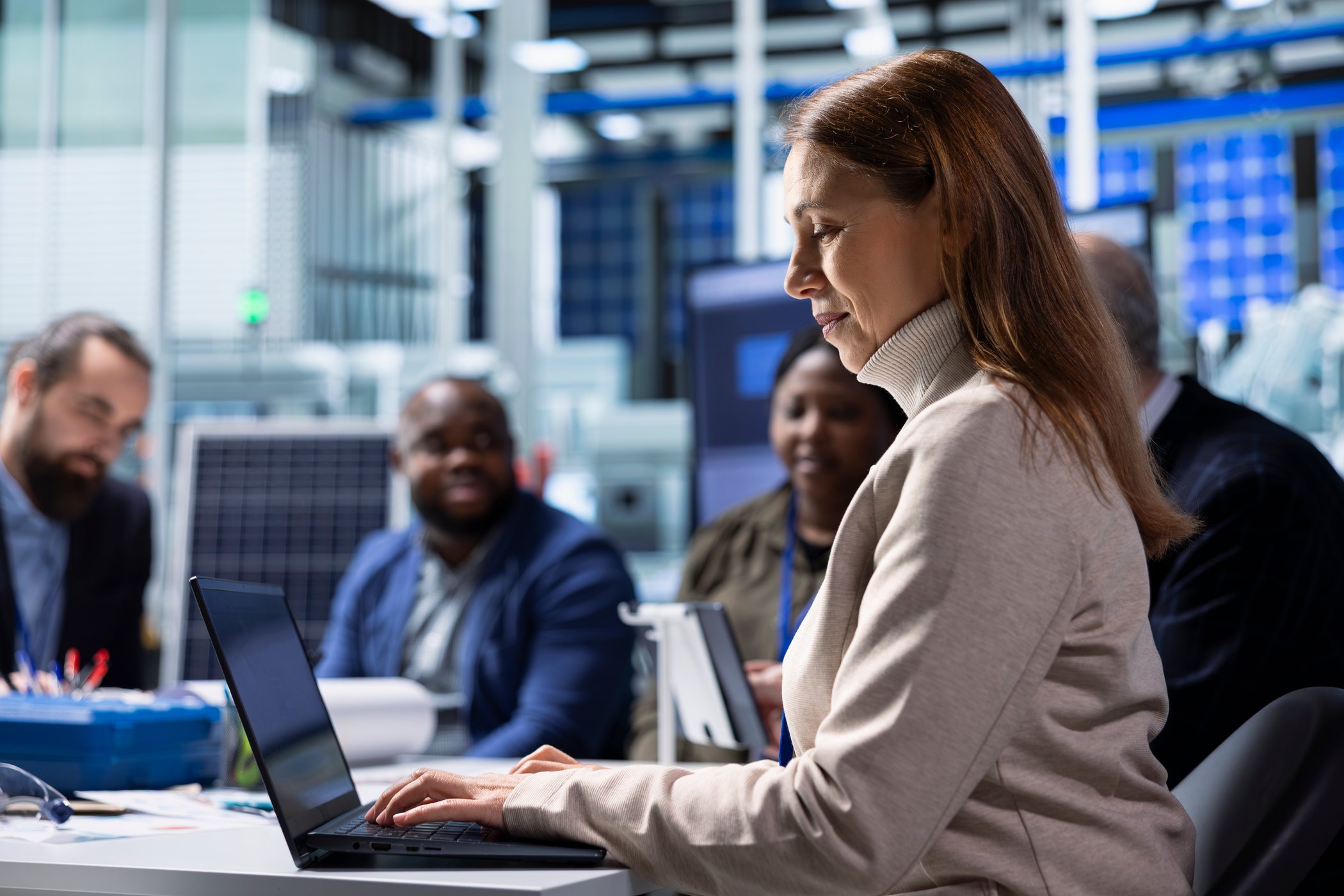 Cybersecurity proff working